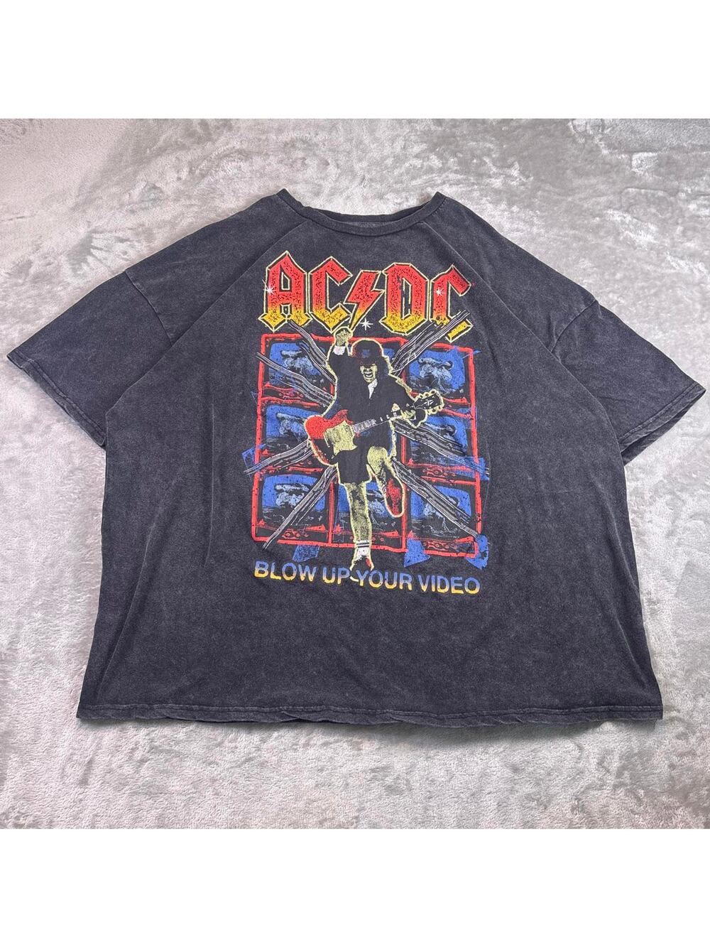 AC/DC Blow Up Your Video North American Tour Band T-Shirt Men’s 2XL Black